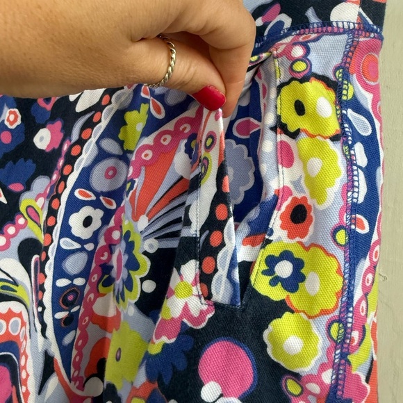 T by TALBOTS UPF 50 Daisy Print Skort Front Welt Pockets Size Medium Colorful - Picture 2 of 4
